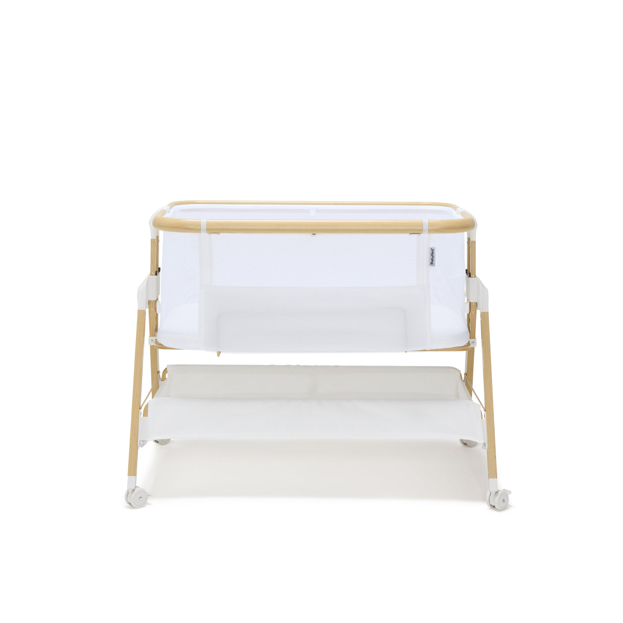 Alfie² Bedside Bassinet - White/Natural