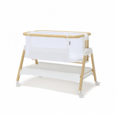 Alfie² Bedside Bassinet - White/Natural