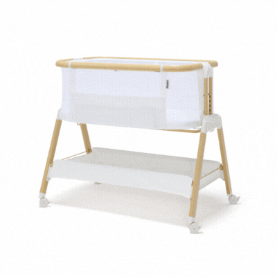 Alfie² Bedside Bassinet - White/Natural
