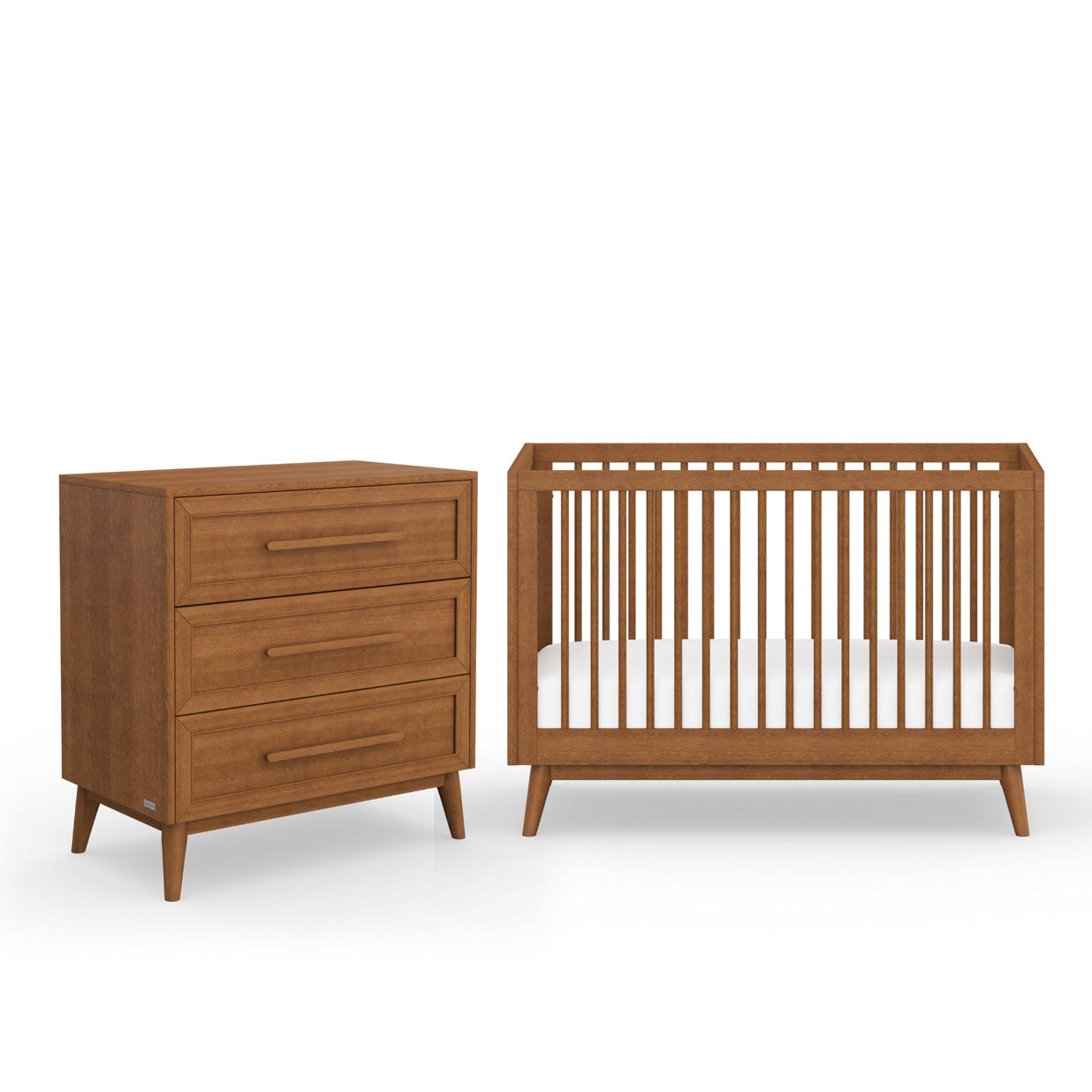 Beckett Cot & Chest Nursery Package - Teak