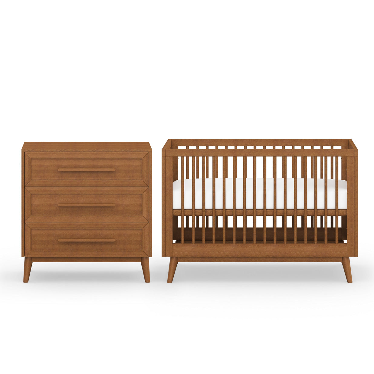 Beckett Cot & Chest Nursery Package - Teak