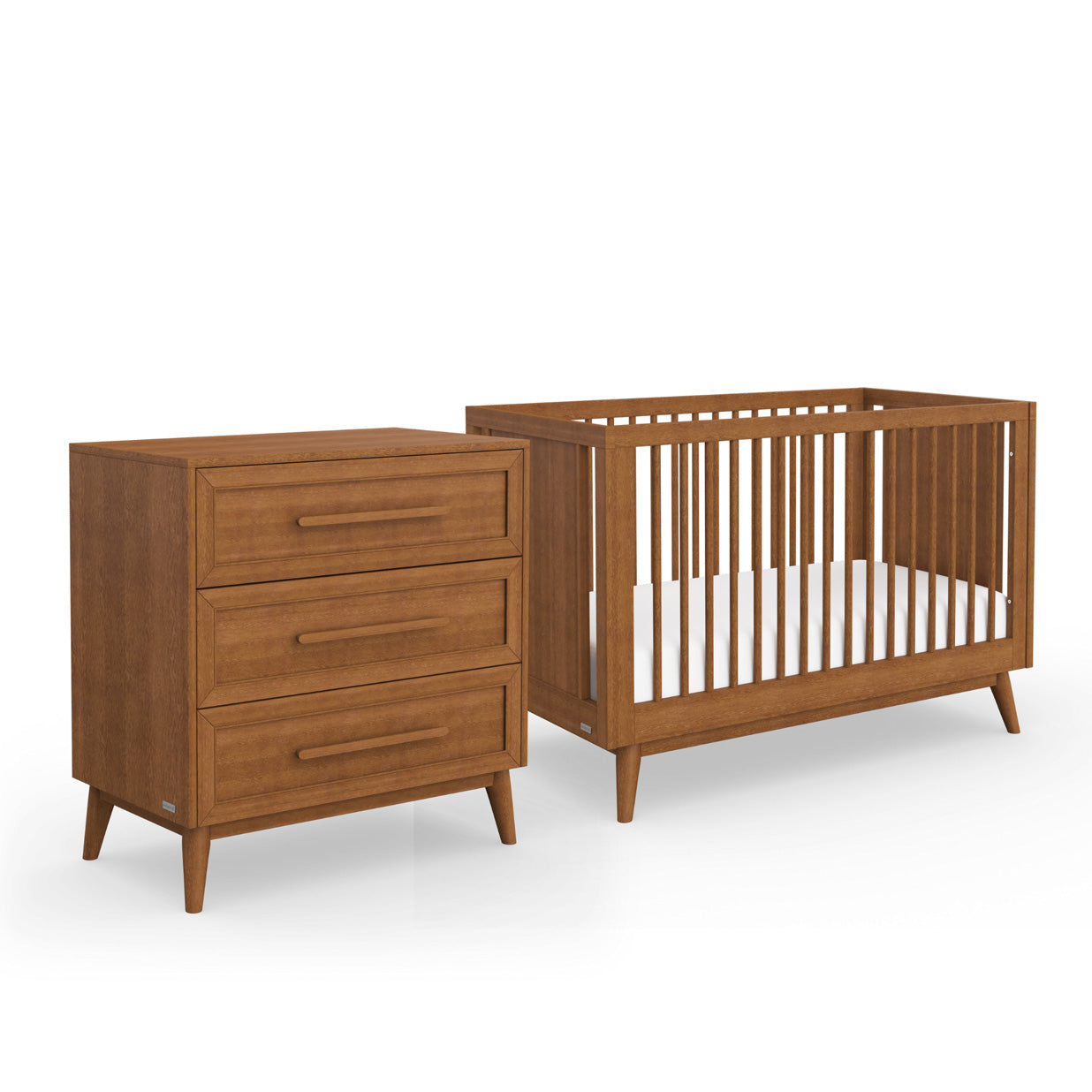 Beckett Cot & Chest Nursery Package - Teak