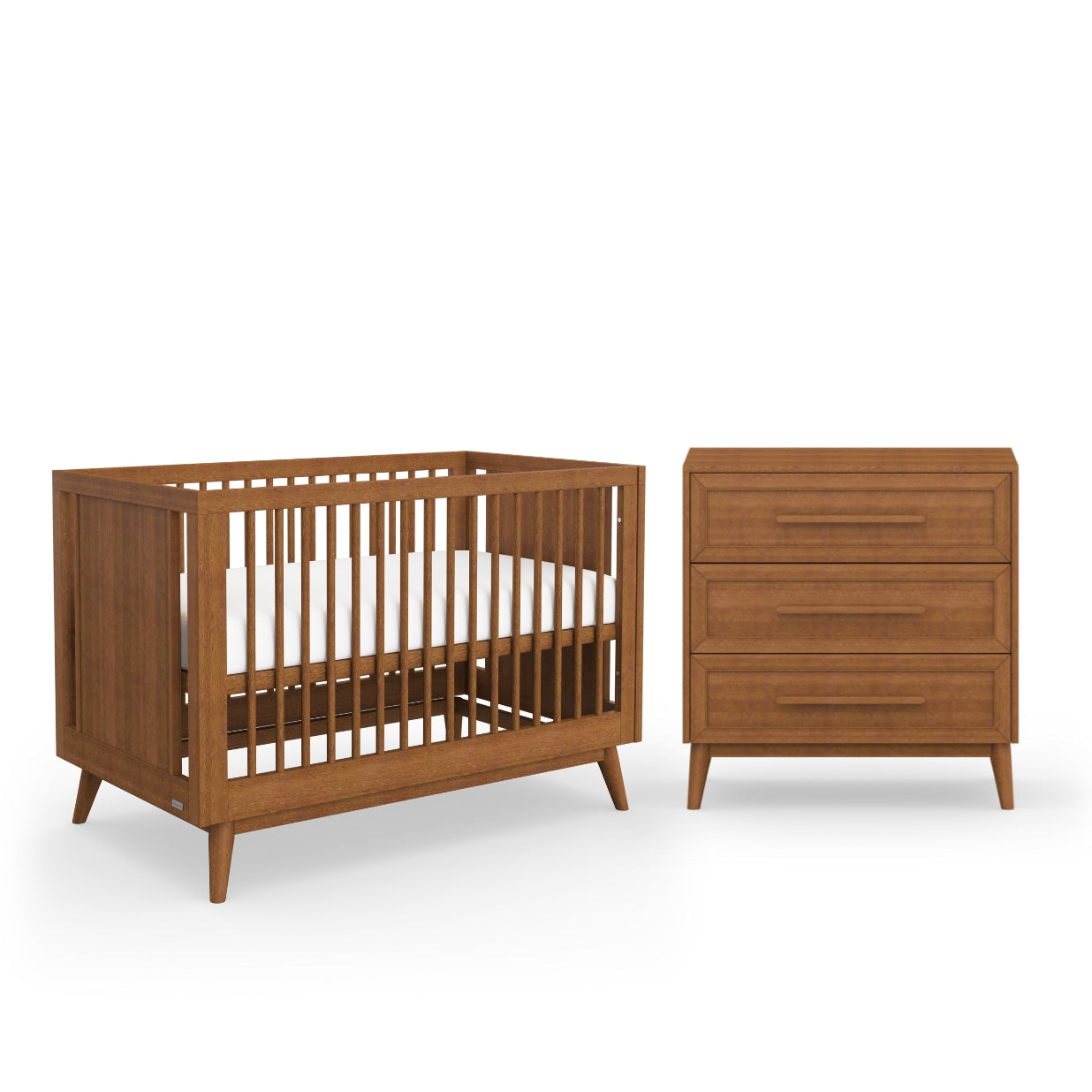 Beckett Cot & Chest Nursery Package - Teak