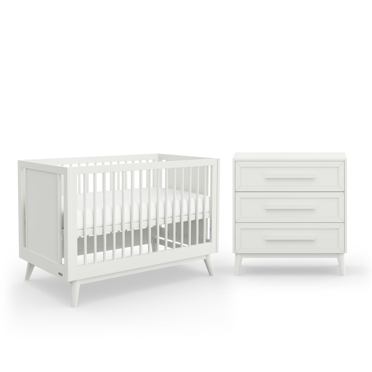 Beckett Cot & Chest Nursery Package - White