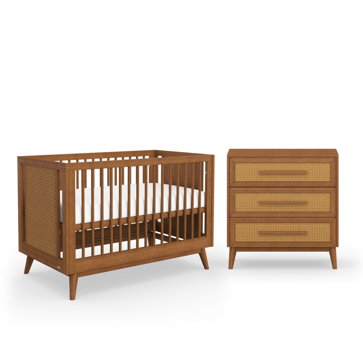 Kaya Cot & Chest Nursery Package - Teak