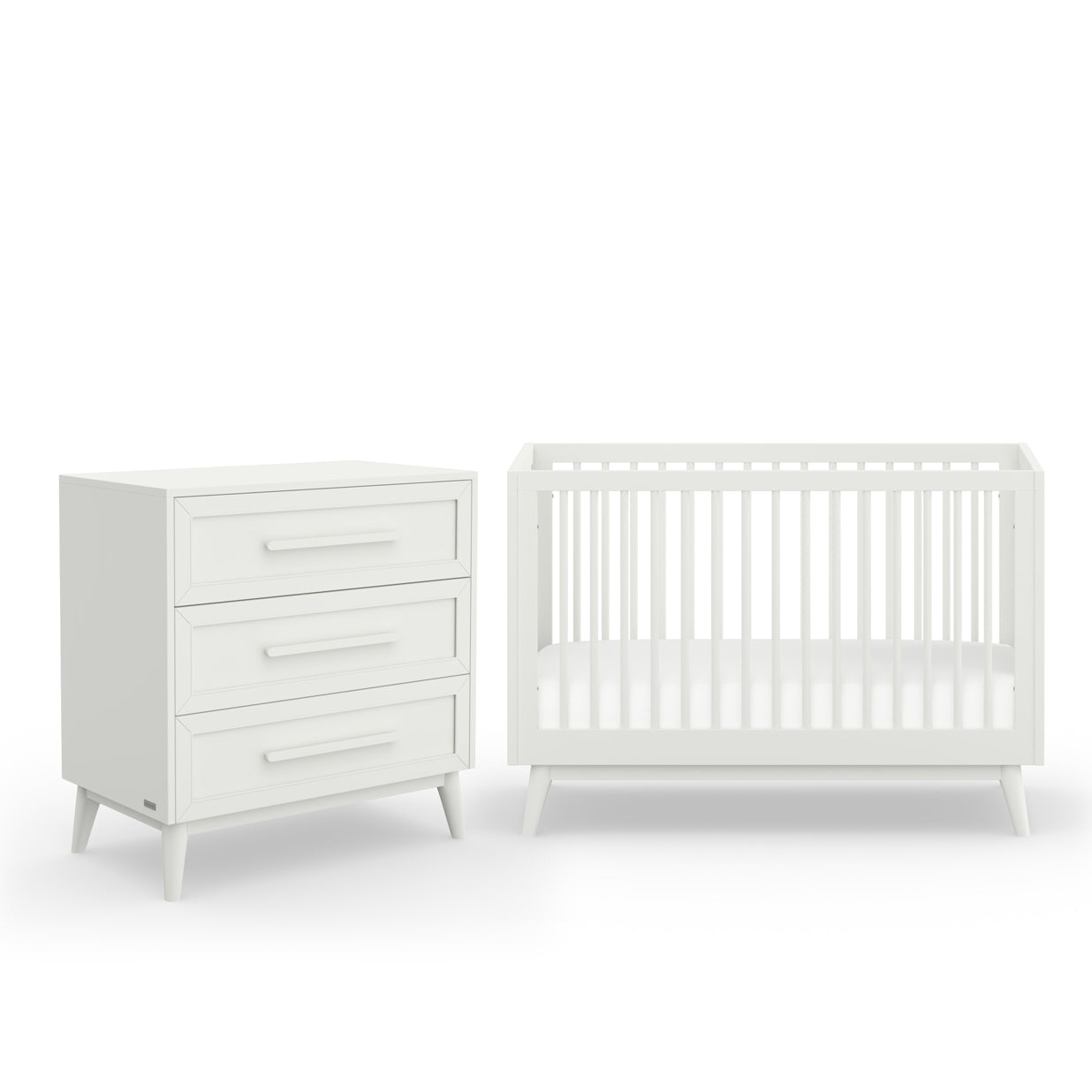 Beckett Cot & Chest Nursery Package - White