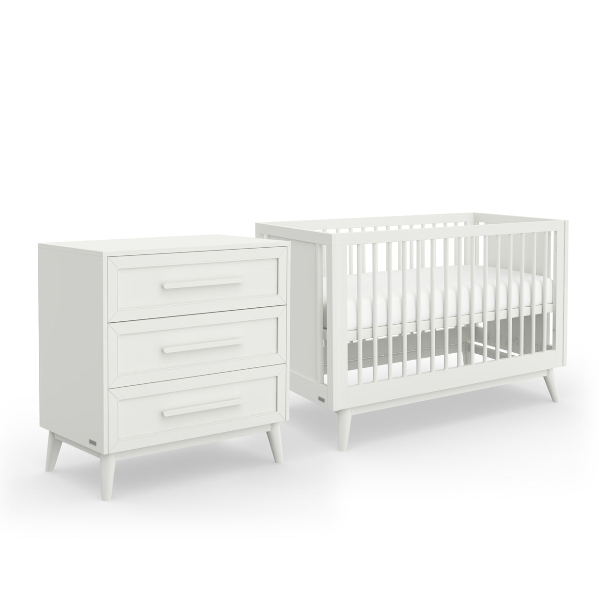Beckett Cot & Chest Nursery Package - White