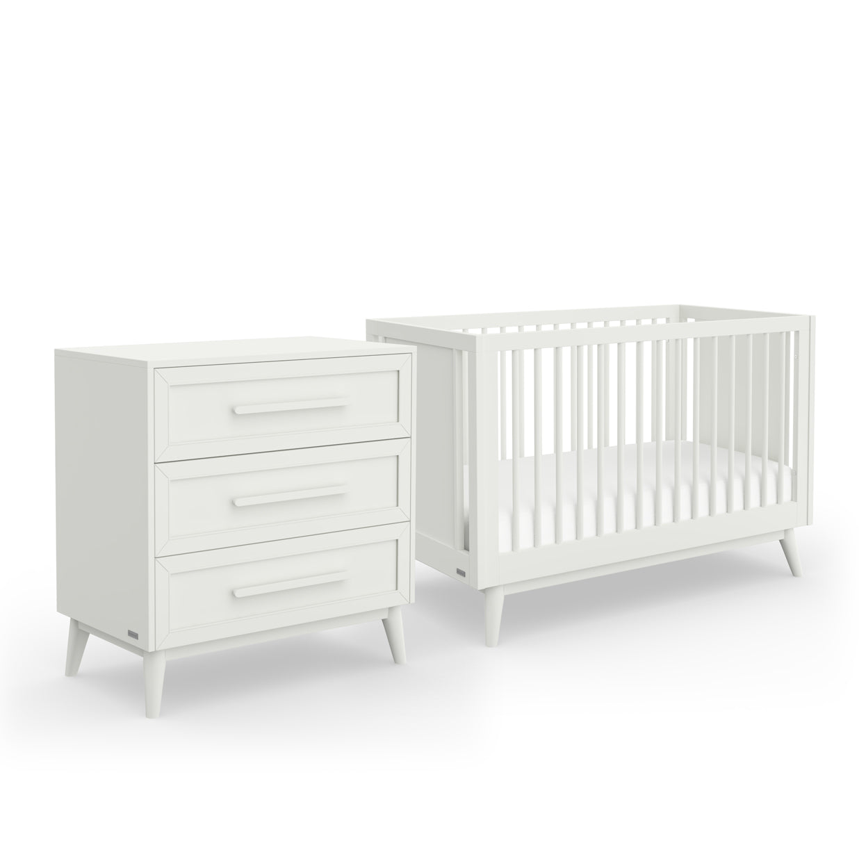 Beckett Cot & Chest Nursery Package - White