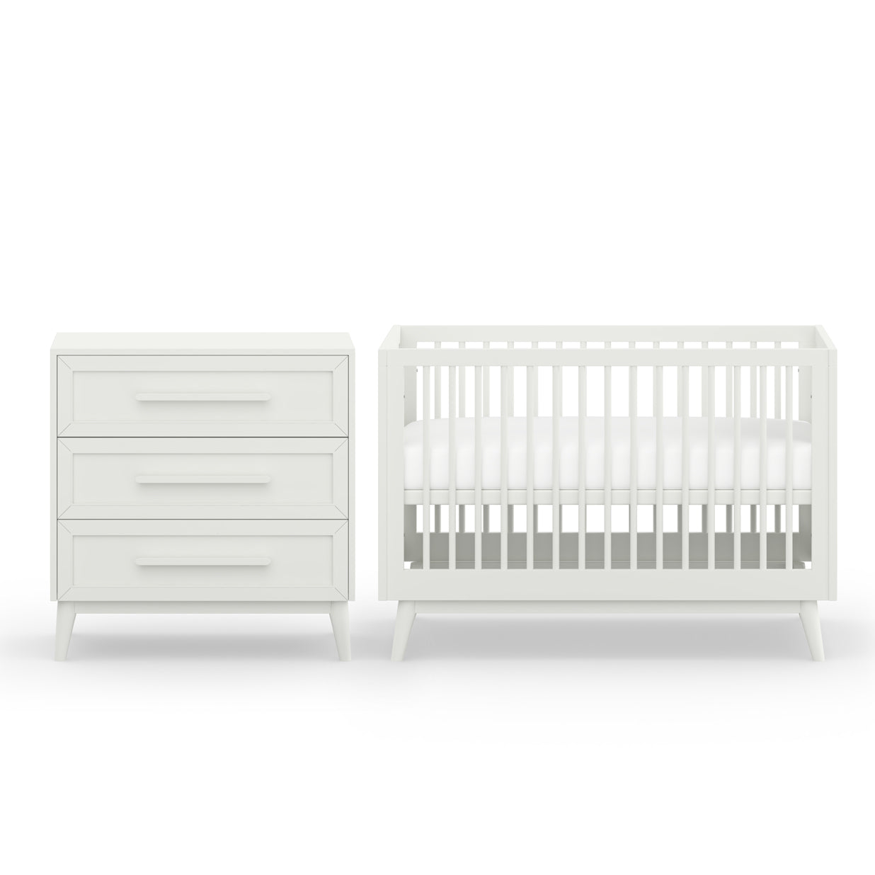 Beckett Cot & Chest Nursery Package - White
