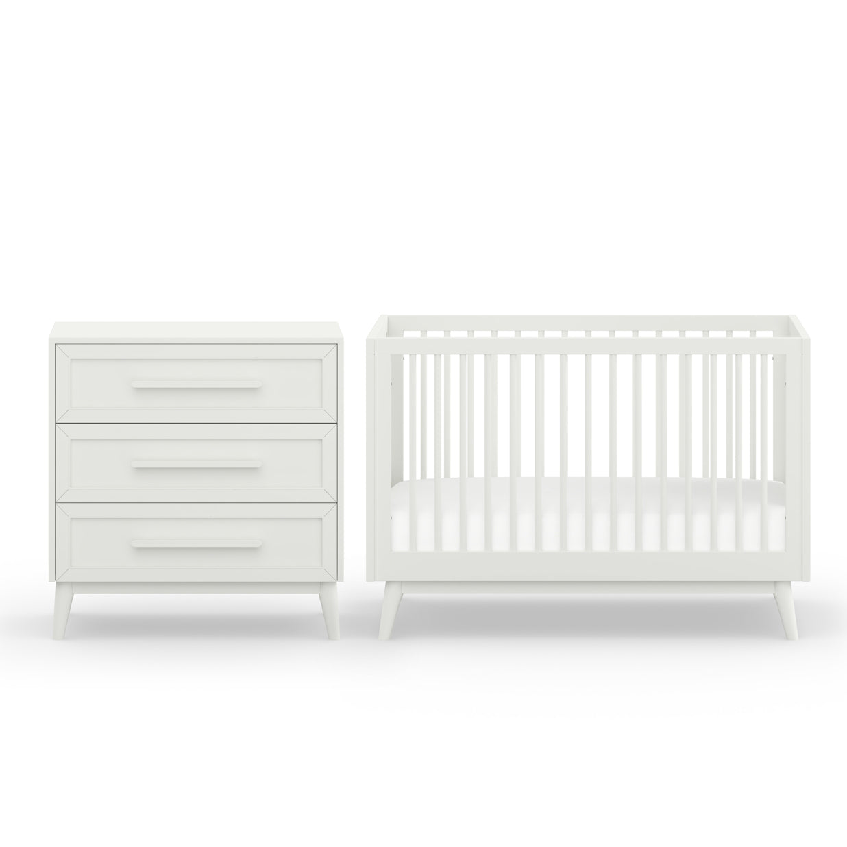 Beckett Cot & Chest Nursery Package - White