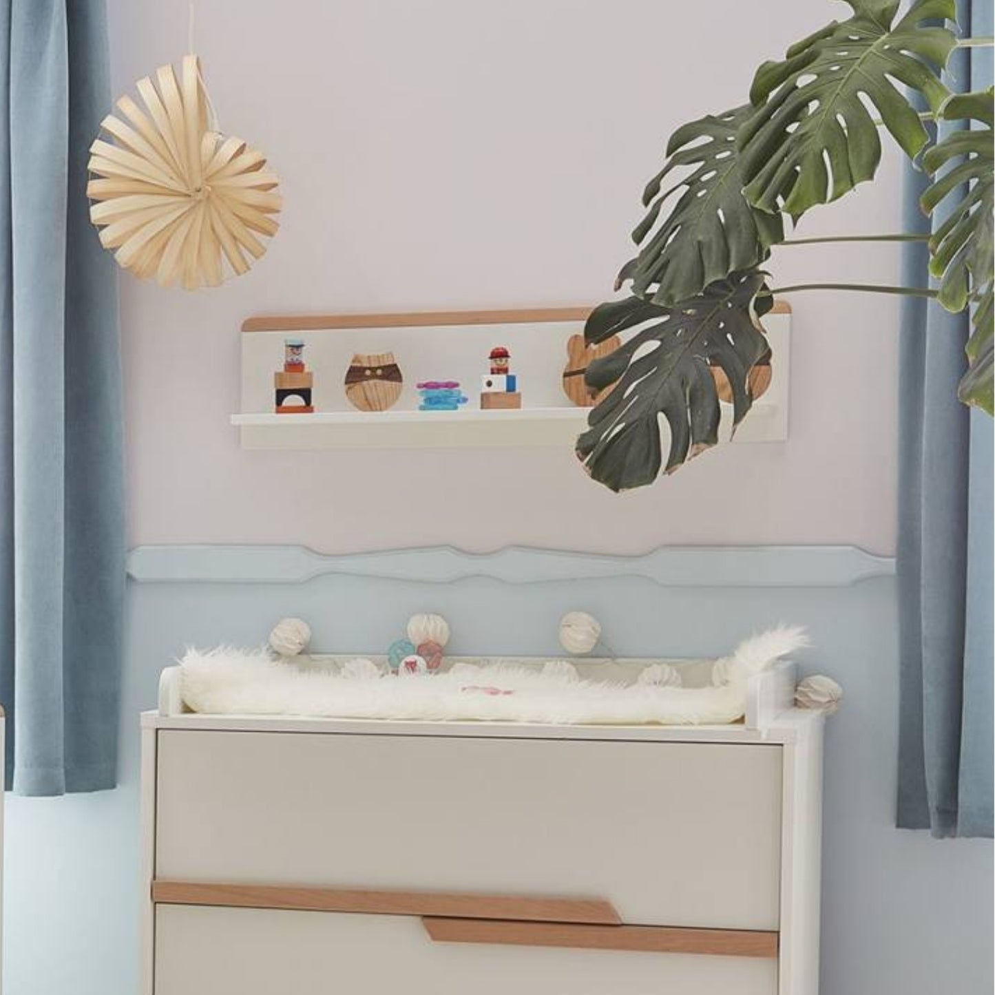 Poppy Wall Shelf - White/Beech