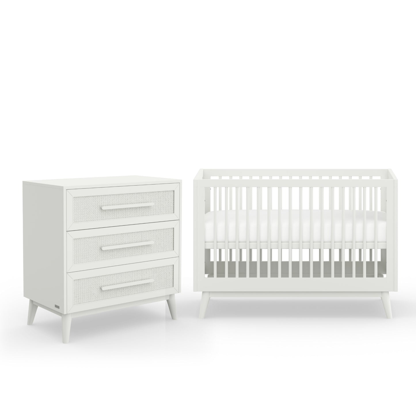 Kaya Cot & Chest Nursery Package - White