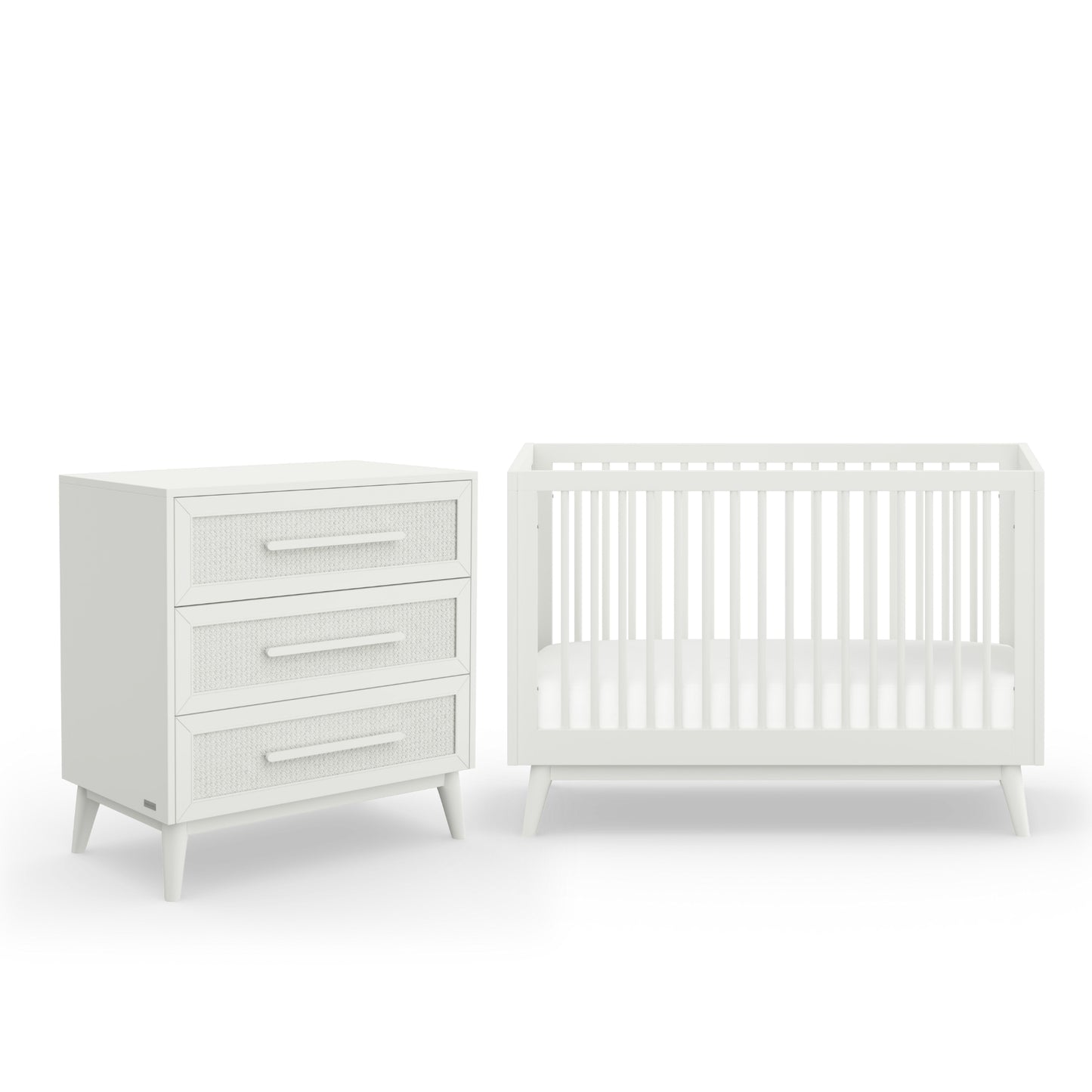 Kaya Cot & Chest Nursery Package - White