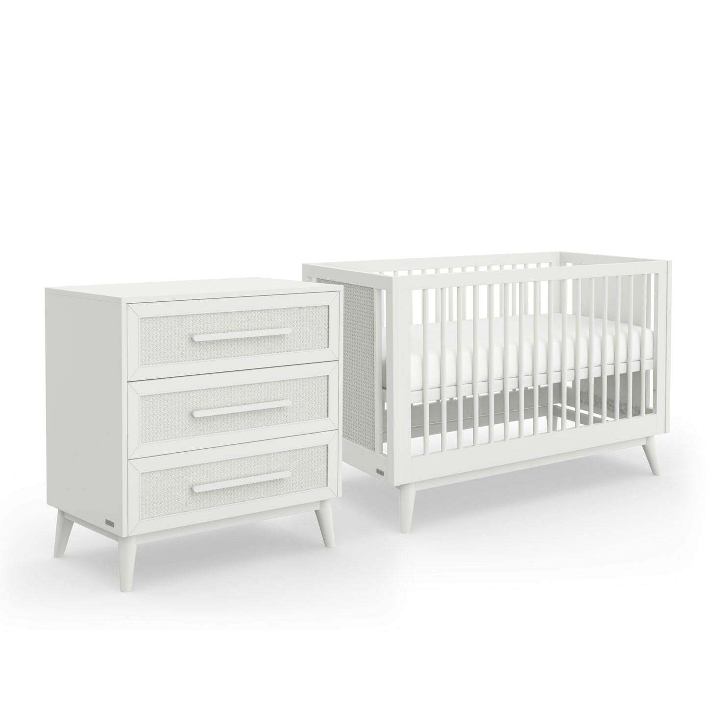 Kaya Cot & Chest Nursery Package - White
