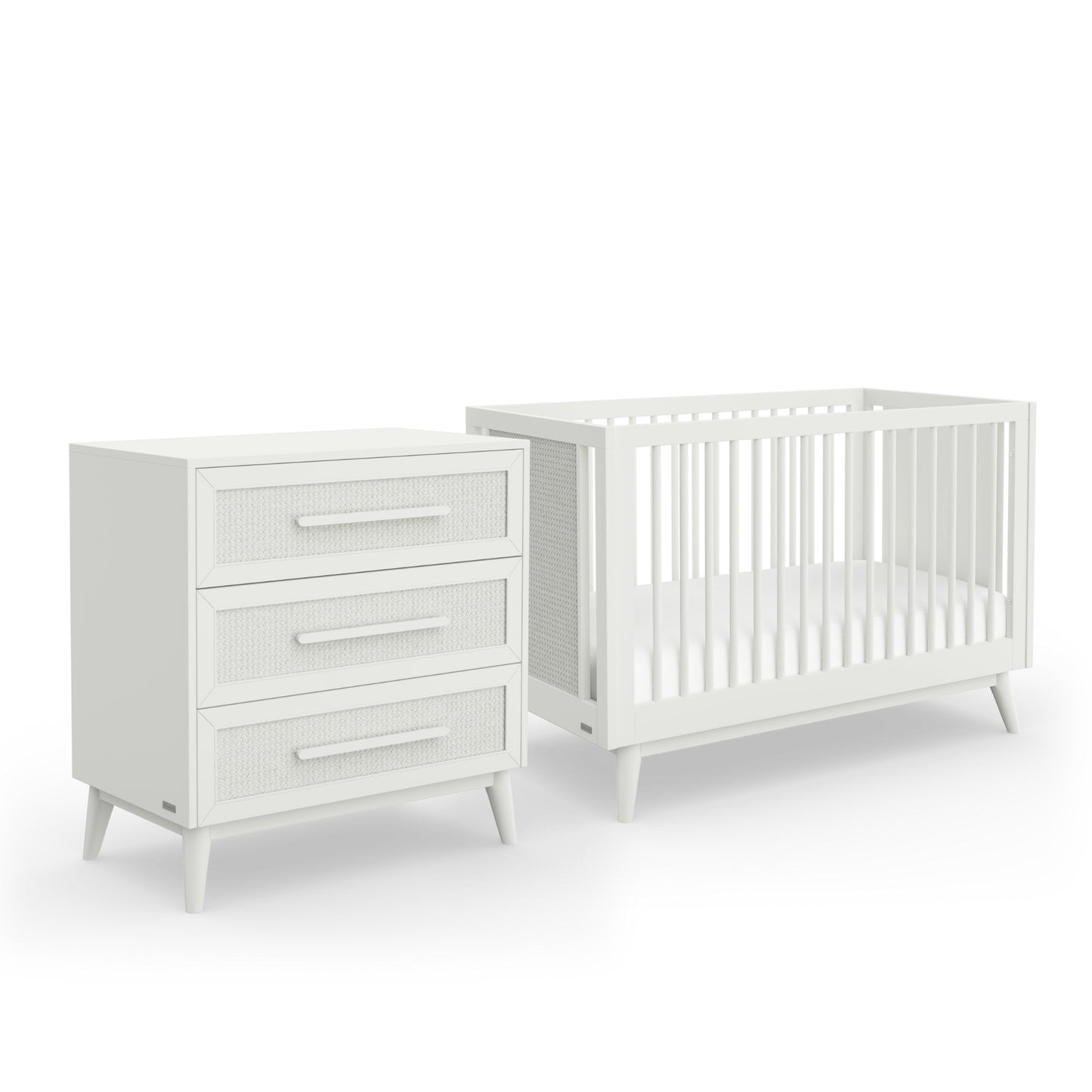 Kaya Cot & Chest Nursery Package - White