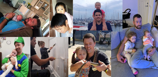 Images of real dads. #DadsOfBabyRest