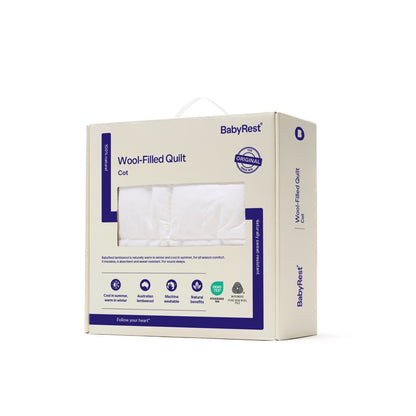 Cot Quilt - Wool Filled