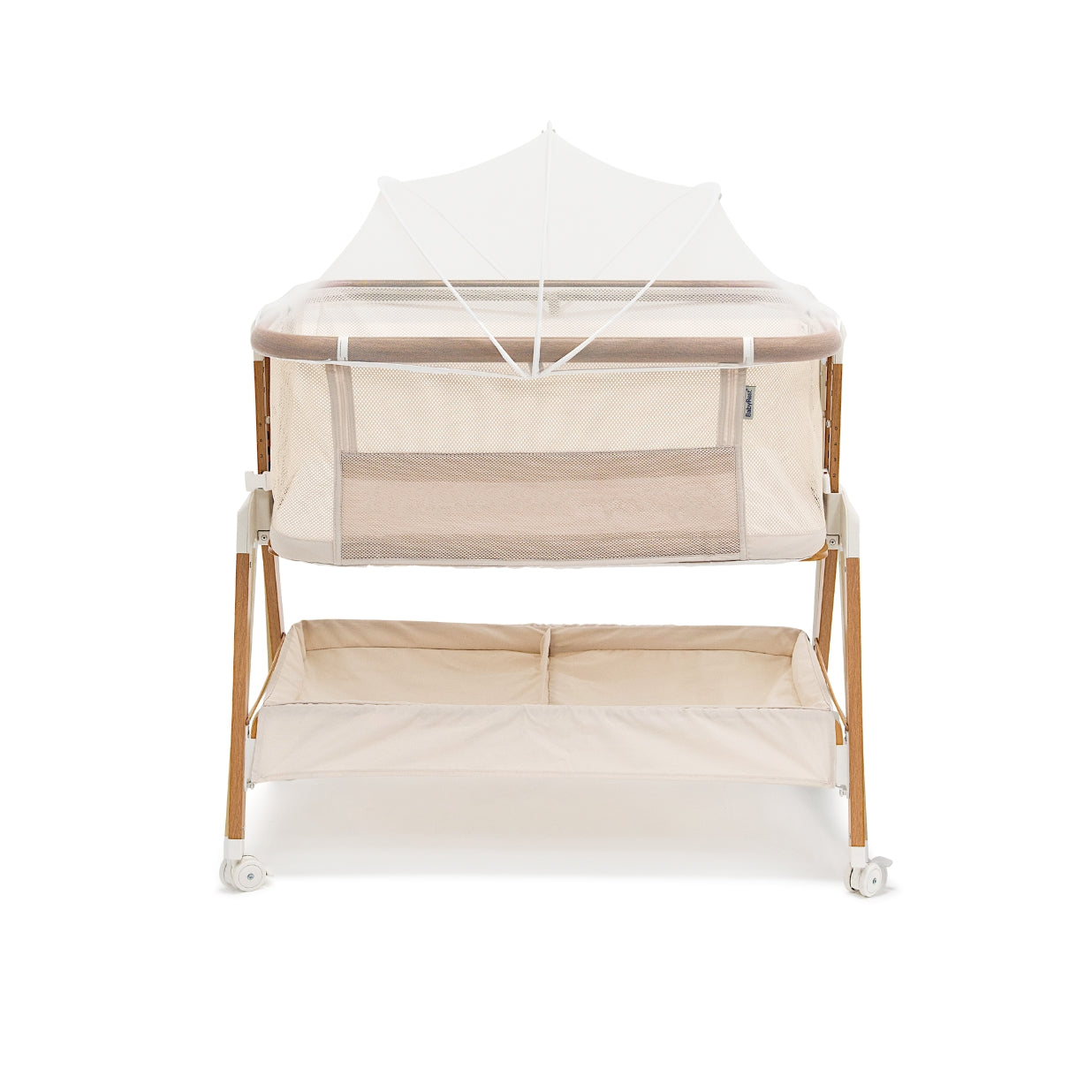 Alfie² Bedside Bassinet - Beige/Walnut