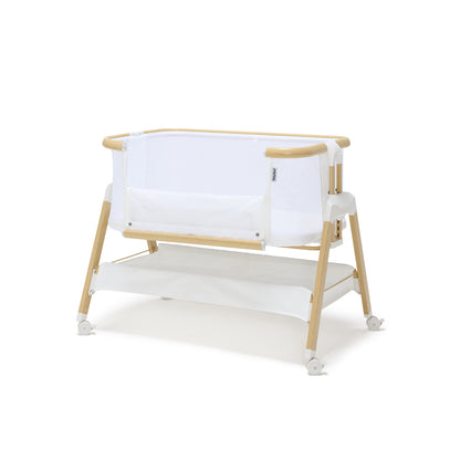 Alfie² Bedside Bassinet - White/Natural