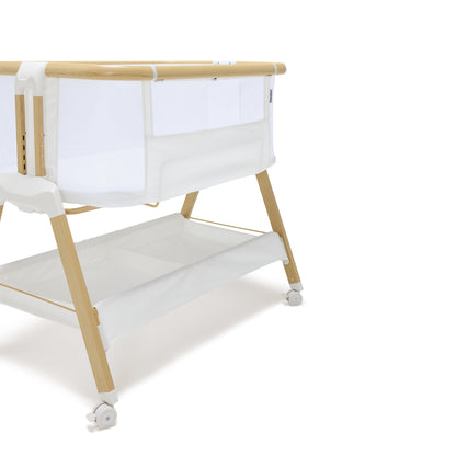 Alfie² Bedside Bassinet - White/Natural