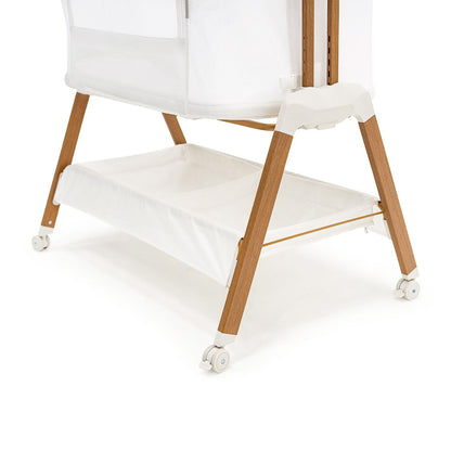 Alfie² Bedside Bassinet - White/Walnut