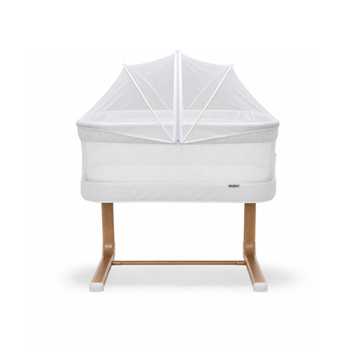 Swan Smart Electric Bassinet - White/Walnut