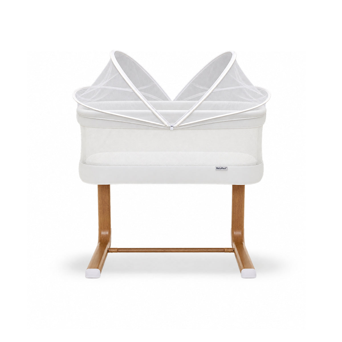 Swan Smart Electric Bassinet - White/Walnut
