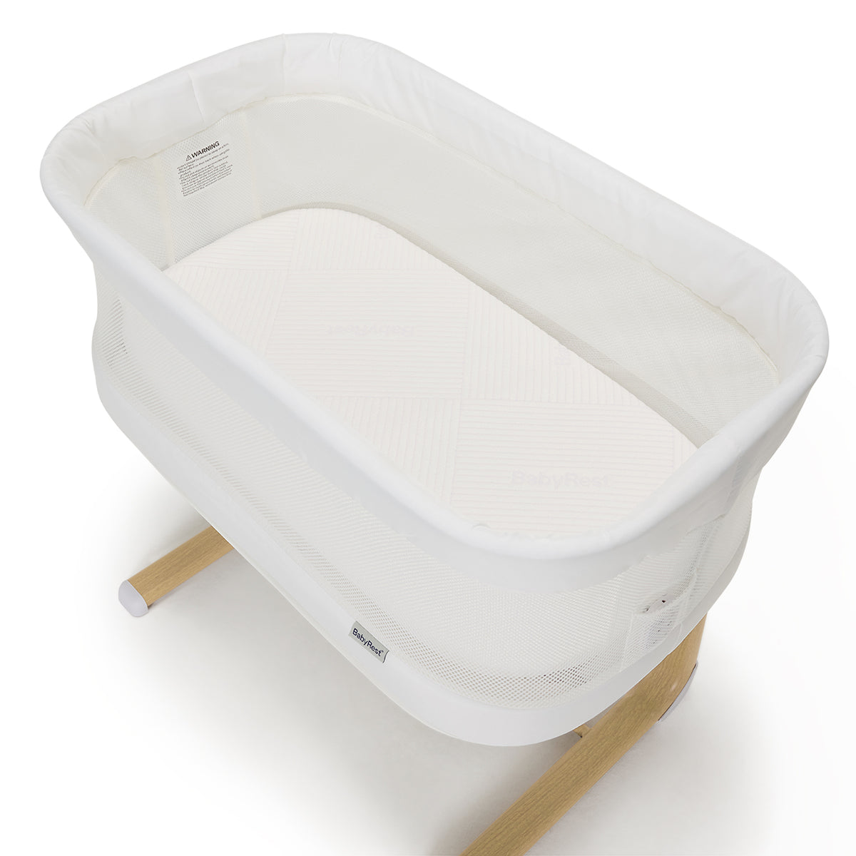 Swan Smart Electric Bassinet - White/Natural