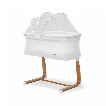 Swan Smart Electric Bassinet - White/Walnut