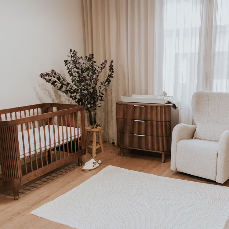 BabyRest Juno Cot - Luxe Walnut