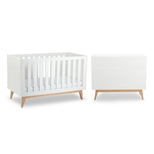 Tommi Cot & Chest Nursery Package - White