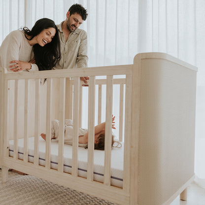 Seaford Nursery Package - Cot & Chest. Whitewash