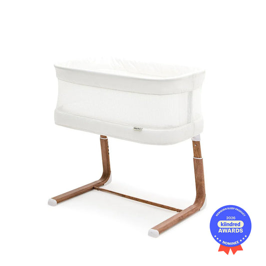 Swan Smart Electric Bassinet - White/Walnut