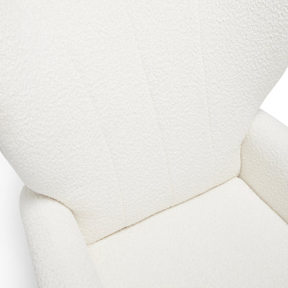 Amelia Nursery Chair - White Boucle